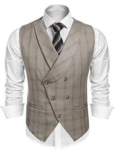 Mens Vest Fashion, Double Breasted Dress, Double Breasted Vest, Waistcoat Men, Mens Suit Vest, Dress Suits For Men, Designer Suits For Men, Vest Waistcoat, Plaid Suit