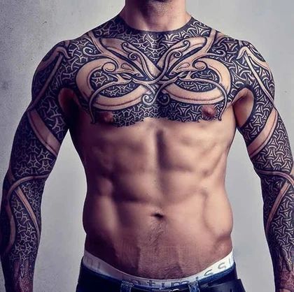 Celtic Sleeve Tattoos, Viking Tattoos For Men, Celtic Tattoos For Men, Stammestattoo Designs, Viking Tattoo Symbol, Viking Tattoo Sleeve, Celtic Knot Tattoo, Armor Tattoo, Knot Tattoo