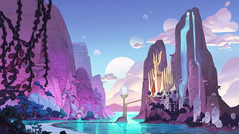 Imaginary Landscapes, Power Wallpaper, She Ra Princess, She Ra Princess Of Power, Film D'animation, Dreamworks Animation, Fantasy City, Cartoon Background, Princess Of Power