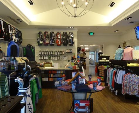 Golf Shop Design- Projects Portfolio Pro Shop Display, Shop Display Ideas, Golf Pro Shop, Client Profile, Shop Displays, Golf Design, Golf Shop, Shop Ideas, Shop Display