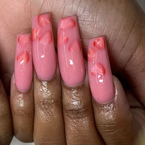 Strawberry Lemonade Nails, Lemonade From Starbucks, Strawberry Acai Lemonade, Acai Lemonade, Lemonade Nails, Strawberry Acai, Strawberry Lemonade, Nail Ideas, Nail Inspo