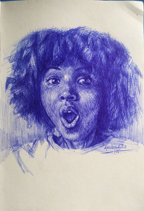 Ball Point Pen Drawing Portraits, Ballpoint Sketch, School Sketchbook, Biro Portrait, Hatch Drawing, Biro Drawing, Daily Sketching, Drawing Apple, Biro Art