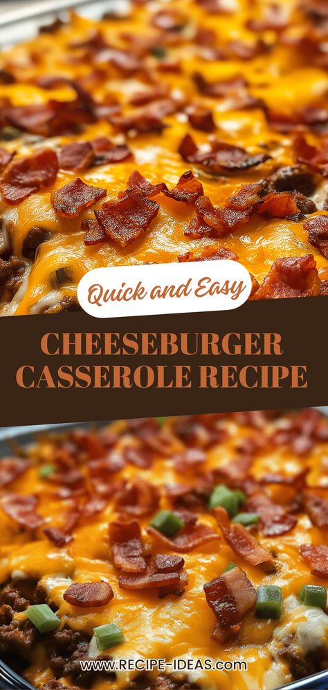 A mouth-watering Low Carb Bacon Cheeseburger Casserole shows heartiness with layers of ground beef, bacon, and melted cheese. Great healthy meal choice presented through 2 appetizing images. Keto Recipes Using Hamburger Meat, Bacon Beef Recipes, High Protein Cheeseburger Casserole, Casserole Recipes For Dinner Healthy Low Carb, Baked Cheeseburger Casserole, Bacon Cheeseburger Rice Casserole, Cheeseburger Bake Casserole, Bacon Cheeseburger Noodle Bake, Low Carb Dinner With Ground Beef