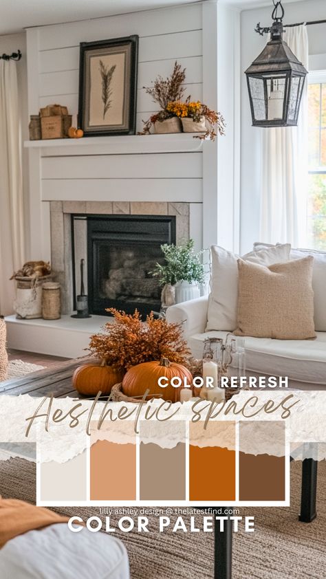 Elevate Your Space: Embracing Fall Color Palettes with a Neutral Base Neutral Color Scheme, Fall Color Palette, Autumn Decorating, Warm Brown, Neutral Palette, Aesthetic Colors, Shades Of White, Autumn Inspiration, Modern Interior Design