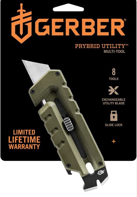 Best EDC gear 2022!!! Gerber Gear. Utility Knife with Pry bar, Multitool Pocket Knife with Retractable Blade,EDC Gear. #edcgear #edcessentials #tacticalgear #tactical #knives #bluecollar Green Everything, Gerber Knives, Edc Essentials, Best Amazon Buys, Utility Knives, Pry Bar, Slide Lock, Edc Knife, Cool Knives