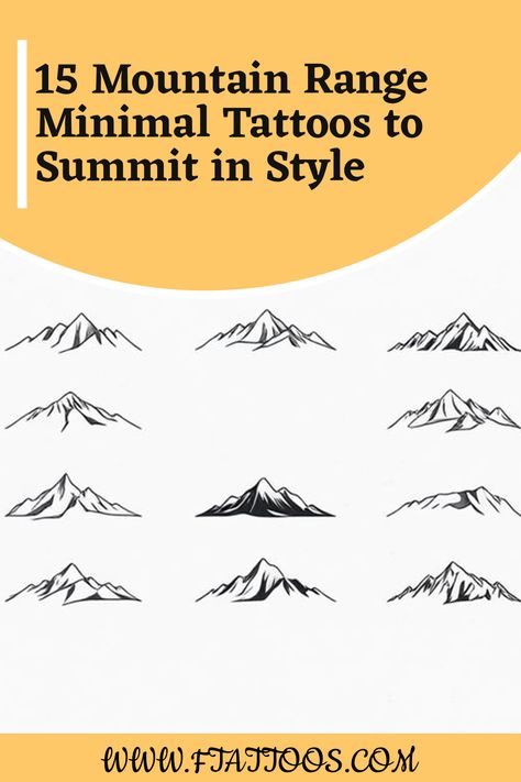 Adventure awaits with these 15 stunning mountain range minimal tattoos that embody your love for nature; discover which design will tell your story! Vermont Mountain Tattoo, Mountain Tattoo Minimalist, Mountain Line Tattoo, Minimal Mountain Tattoo, Mountain Outline Tattoo, Mountains Tattoo Design, Fine Line Mountain Tattoo, Watercolor Mountains Tattoo, Minimal Mountain