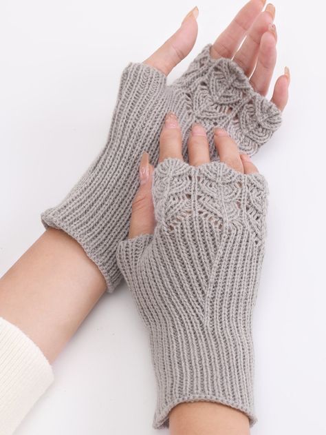 Plain Knitted Fingerless Gloves Wool Fingerless Gloves, Soft Gloves, Wool Gloves, Wedding Gloves, Finger Knitting, Fingerless Gloves Knitted, Fingerless Mittens, Knitting Wool, Plain Color