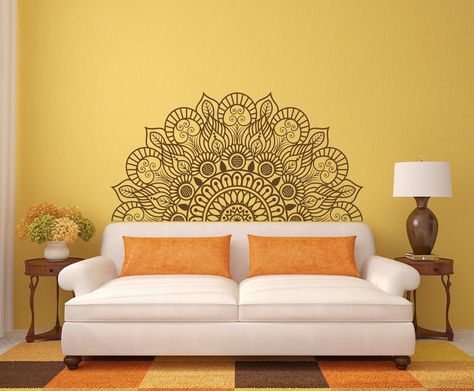 Excited to share the latest addition to my #etsy shop: Half Mandala Wall Decal, Headboard Wall Decal, Mandala Wall Art for Bedroom, Yoga Studio Decor, Half Mandala Window Laptop Decal F67 https://etsy.me/45S4ZZT #bedroom #bohemianeclectic #walldecals #mandala #boho Headboard Wall Decal, Half Mandala, Headboard Decal, Accent Wall Colors, Crafts Origami, Mandala Boho, Yoga Studio Decor, Wall Art For Bedroom, Window Laptop