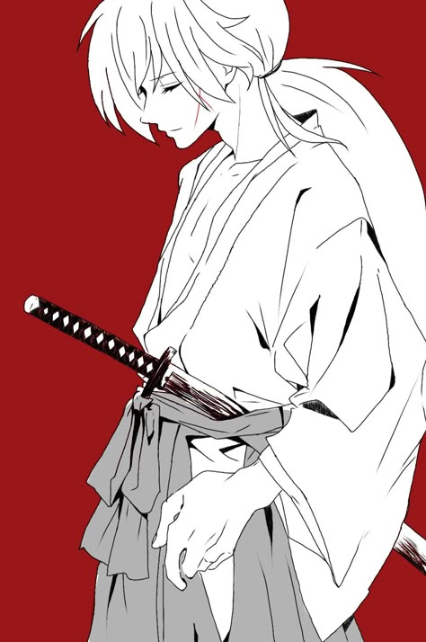 Kenshin Le Vagabond, Kenshin Anime, Samurai Drawing, Rurôni Kenshin, Rurouni Kenshin, 다크 판타지, Anime Nerd, Samurai Art, Anime Naruto