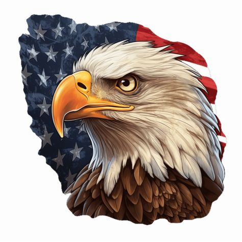 American Flag Bald Eagle Cutout American Flag Painting, Random Products, Eagle Painting, Buffet Decor, Flag Painting, Feather Painting, Usa Patriotic, Eagle Head, Gingerbread Houses