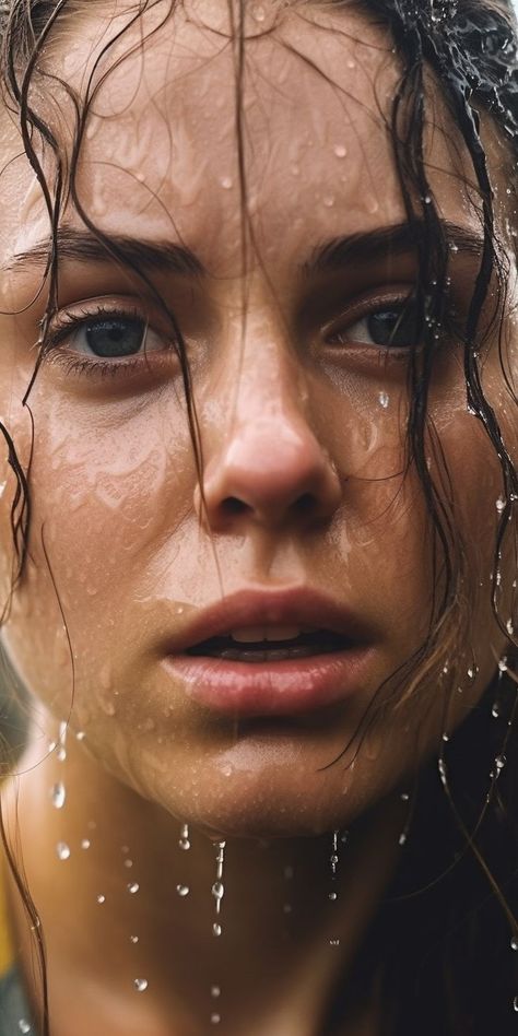 Wet Portrait Photography, Wet Face Portrait Photography, Hyperrealism Photography, Drawing The Human Head, Black And White Photography Portraits, Preppy Wallpapers, Vsco Wallpaper, Map Compass, Girls Wallpaper