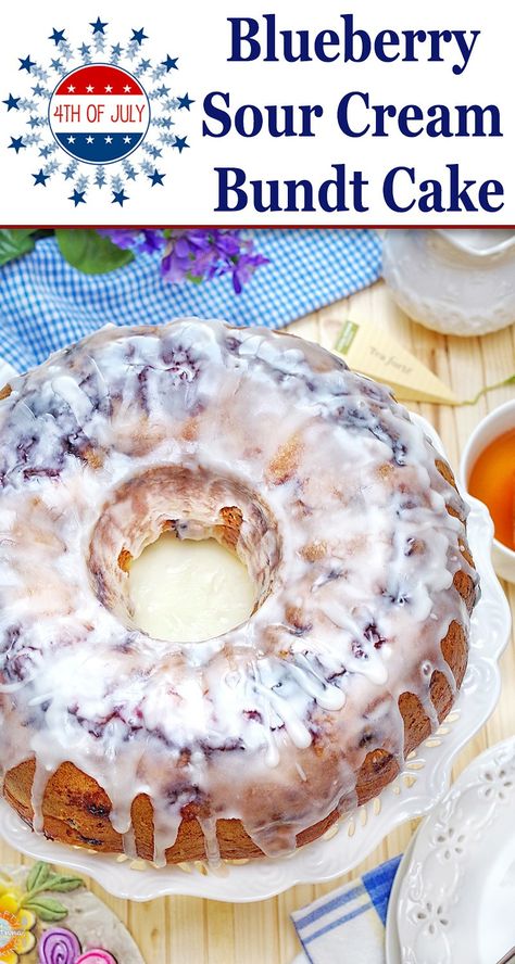 Blueberry Sour Cream Bundt Cake, Blueberry Sour Cream Cake, Blueberry Bundt Cake Recipes, Sour Cream Bundt Cake, Easy Bundt Cake Recipes, Blueberry Desserts Recipes, Blueberry Bundt Cake, Easy Bundt Cake, Blueberry Cake Recipes