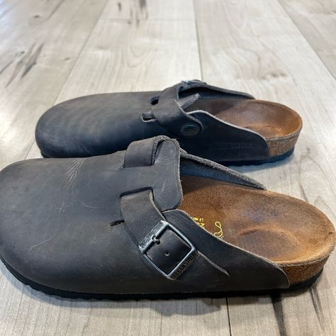 Birkenstock Boston  oil leather woman’s (gray) Birkenstock Boston, Leather Clogs, Eva Sole, Birkenstock Shoes, Nubuck Leather, Birkenstock, Leather Women, Boston, Stamp