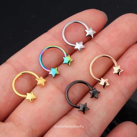 Cute Septum Piercing Jewelry, Star Septum, Bijoux Piercing Septum, Cute Septum Rings, Daith Hoop, Septum Piercing Jewelry, Daith Earring, Tragus Hoop, Conch Hoop