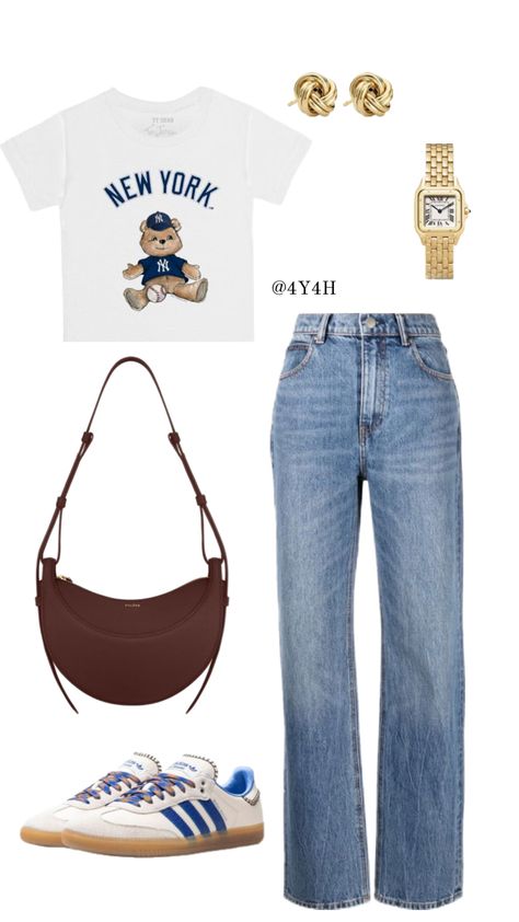 #outfitideas #outfitinspo #outfitinspiration #collegeoutfit #allfashion #fashioninspo #aestheticoutfit #springoutfit #univeristy #spring #casualoutfit #comfyfit #comfyoutfit #ootd #fall #summer Yankees Game Outfit, Baseball Game Outfit, Yankees Game, Game Outfit, Ootd Fall, Uni Outfits, Baseball Outfit, Yankees Baseball, Baseball Game