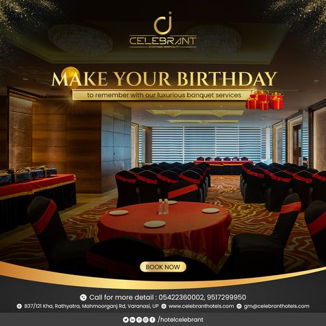 Event Planning Flyer, Birthday Party Halls, Hotel Ads, Birthday Banquet, Buffet Restaurant, Party Hall, Birthday Packages, Corporate Party, Pearl Design