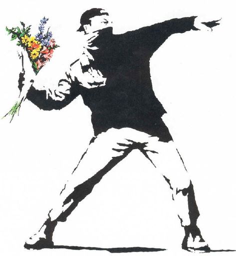 Love him :) Illusion Kunst, Yoga Kunst, Street Art Banksy, Arte Punk, Banksy Graffiti, Banksy Art, Graffiti Artist, Stencil Art, Art And Illustration