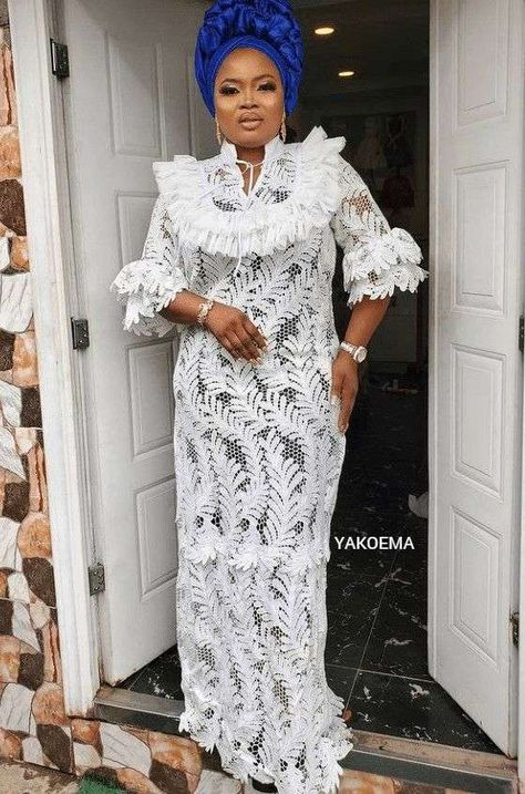 Latest Cord Lace Gown Styles, Latest Cord Lace Styles, Cord Lace Gown Styles, Cord Lace Styles, Latest Lace Styles, Lace Dress Classy, White Lace Gown, Bubu Gown Styles, Nigerian Lace Styles Dress