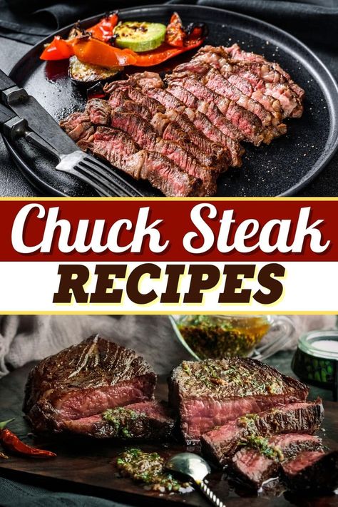 These easy chuck steak recipes are perfect for any night of the week! From pot roast to steak bites to tacos, you can't go wrong with these simple beef dinners. Boneless Steak Recipes, Boneless Chuck Roast Recipes, Beef Chuck Steak Recipes, Beef Chuck Recipes, Beef Chuck Steak, Craving Recipes, Shoulder Steak Recipes, Chuck Steak Recipes, Beef Chuck Steaks