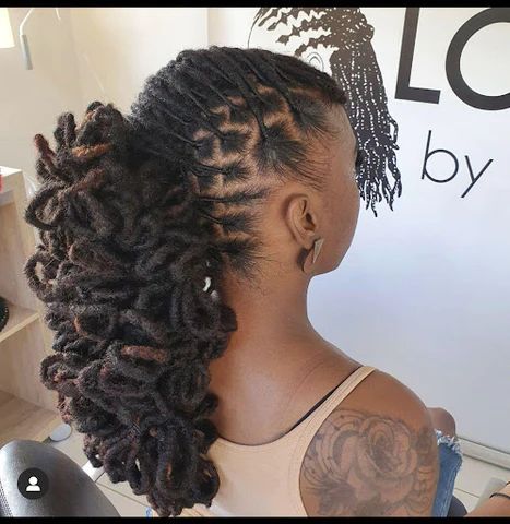 Bridal Dreadlocks Hairstyles Black Women, Loc Updo Long Hair, Locs In Low Bun, Loc Styles Mohawk, Long Locs Wedding Hairstyles, Locs Hairstyles Wedding, Long Dreadlocks Hairstyles Black Women, Fishtail Loc Styles, Fancy Loc Styles