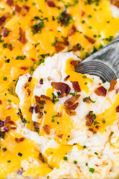 Loaded Mashed Potato Casserole (Make Ahead) - The Cookie Rookie® Fully Loaded Mashed Potatoes, Cream Potatoes Recipe, Colcannon Potatoes, Loaded Mashed Potato Casserole, Potatoes Casserole, Make Ahead Mashed Potatoes, Vegan Mashed Potatoes, Mash Potatoes, Mashed Potato Casserole