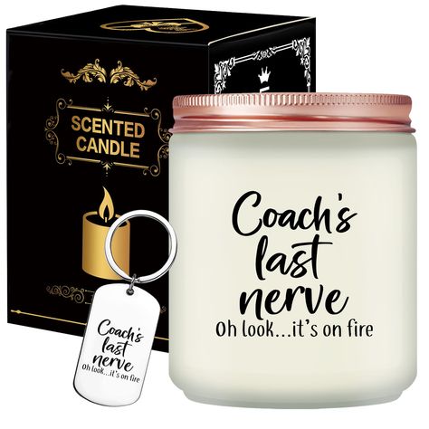 PRICES MAY VARY. THANK YOU COACH GIFTS: Candle gifts specially chosen for coaches, with charming lavender scent, it is a great gift for coaches, choose this candle, let the candle convey your gratitude and give your coach a big surprise BEST COACH GIFTS: This is a good gift for coaches. Whether your coach is a cheerleading coach, soccer coach, basketball coach or any other type of coach, it's a great idea to show your coach your appreciation with this candle COACH BIRTHDAY GIFTS: Our candles are Gift Ideas For Cheer Coach, Cheer Coach Gift Basket, Cheer Coach Gift Ideas, Coach Gift Basket, Cute Cheer Gifts, Last Nerve Candle, Coach Basketball, Coach Soccer, Coaches Gifts