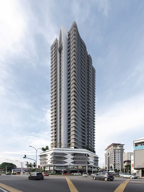 Idea 3563569: Troika Kota Bharu by architects 61 sdn bhd in Malaysia Kota Bharu, Residential Building Design, Residential Building, Building Design, Architects, Building, Quick Saves, Design