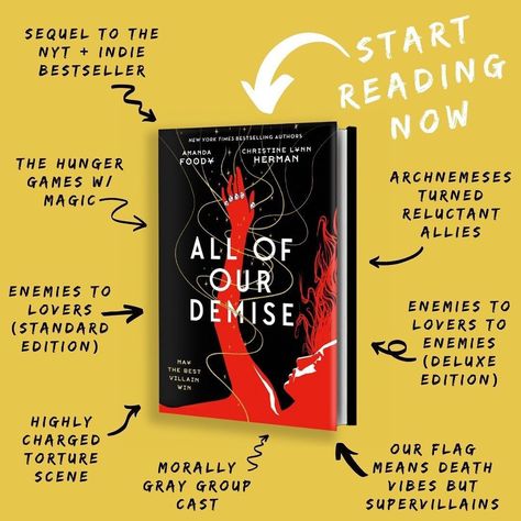 Amanda Foody on Instagram: “Want to read a free sneak peek into ALL OF OUR DEMISE? The sample is now available for download on B&N Nook, Kindle, iBooks, Kobo, & more.…” All Of Us Villains Book, All Of Our Demise, All Of Us Villains, Best Villains, Read News, Books To Buy, All Of Us, Sneak Peek, Nook