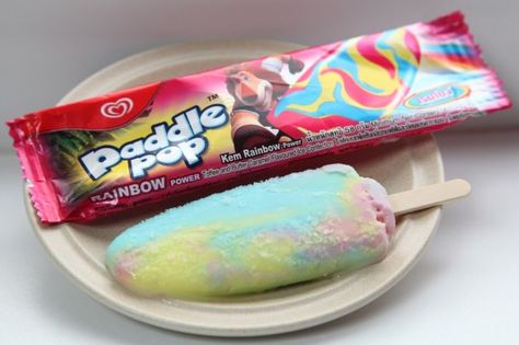 Super duper yummy! (remember the jingle?) Ice Cream Muffins, Rainbow Cake Pops, Paddle Pop, Doughnut Cake, Custard Cake, Ice Cream Stick, Food L, Egg Tart, Ice Creams