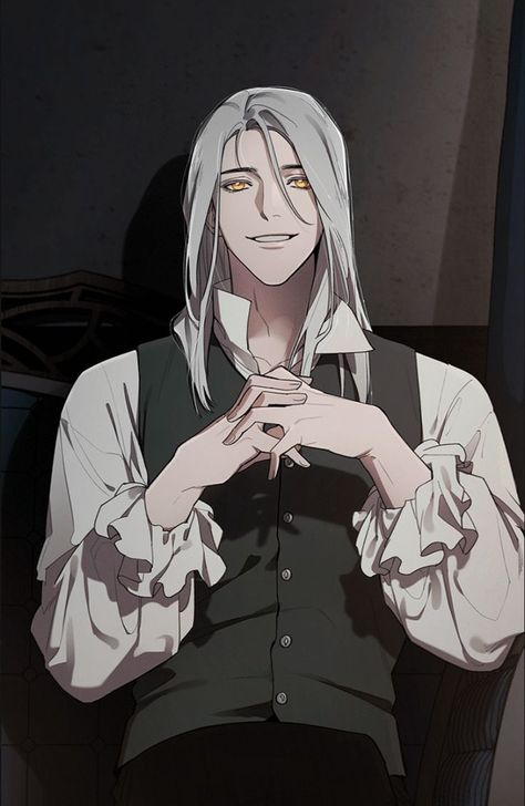 Calem Pokemon, Long White Hair, Grand Duke, Art Appreciation, Handsome Anime Guys, Cute Anime Guys, White Hair, Character Concept, Anime Character