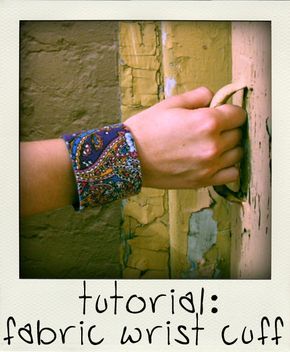 Fabric Jewelry Tutorial, Fabric Cuff Bracelets Diy, Hidden Stitch, Fabric Bracelets Diy, Cuff Tutorial, Cuff Bracelets Diy, Cuffs Diy, Lace Cuff Bracelet, Bracelets Simple