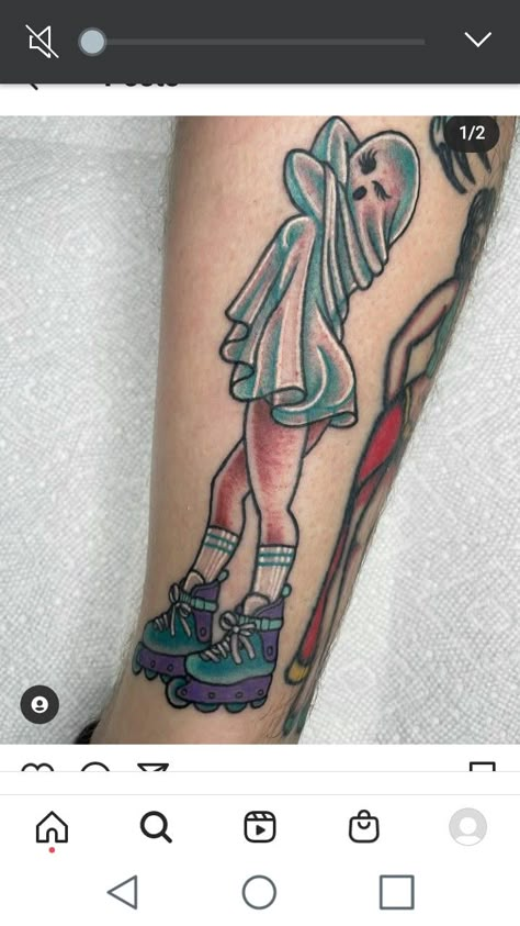 Line Tattoo Ideas, Petit Tattoo, Sharpie Tattoos, O Tattoo, Ghost Tattoo, Spooky Tattoos, Pin Up Tattoos, Tattoo Style Drawings, Horror Tattoo