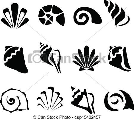 Shell Line Drawing, Shell Symbol, Shell Images, Shell Pictures, Tree Frog Tattoos, Shell Graphic, Nagel Stamping, Sea Creatures Drawing, Octopus Wall Art