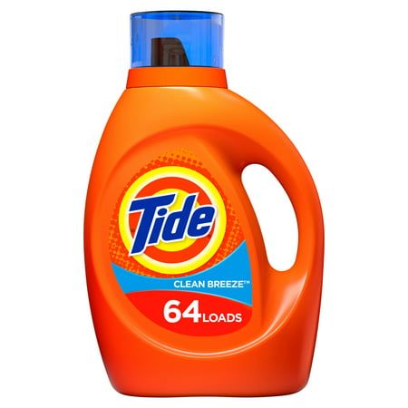 America's #1 detergent*, now even better. This Tide liquid laundry detergent now has 10x the cleaning power**. The improved formula is reengineered to attack tough body soils. Tide's HE Turbo Clean detergents feature Smart Suds technology. The quick-collapsing suds clean faster and rinse out quicker, even in cold cycles. Tide HE laundry detergent keeps your whites white and your colors colorful with a refreshing scent, wash after wash. The Tide clean you love is also available in Tide PODS laund Tide Laundry, Tide Laundry Detergent, Tide Detergent, Detergent Brands, Laundry Detergent Sheets, Diy Laundry Detergent, Tide Pods, Liquid Laundry Detergent, Diy Laundry