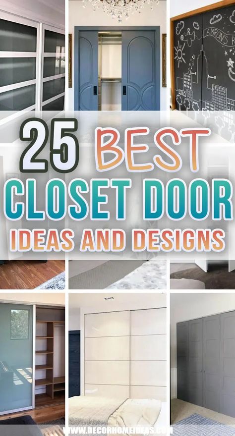 25 Best Closet Door Ideas and Designs For a Total Makeover No Closet Doors Ideas, Walk In Closet Door Ideas Bedrooms, Small Doors Ideas, Tall Closet Doors Ideas, Big Closet Door Ideas, Closet Doors Designs, 3 Door Closet Ideas, French Closet Doors Bedrooms, Remove Doors From Closet