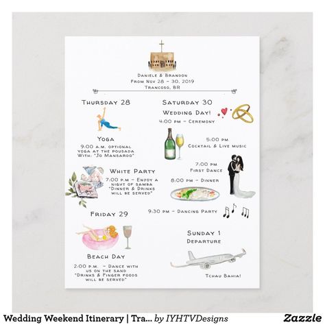 Brazil Wedding, Destination Wedding Itinerary, Wedding Weekend Itinerary, Weekend Wedding, Wedding Itinerary, Weekend Itinerary, Wedding Enclosure Cards, Wedding Timeline, Destination Wedding Invitations