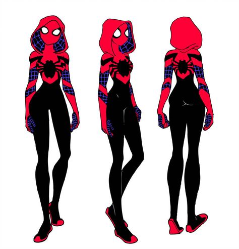 Gwen Verse, Scarlet Marvel, Spiderman Oc Art, Spiderman Oc, Spiderman Girl, Spiderman Characters, Image Spiderman, Spiderman Suits, Scarlet Spider