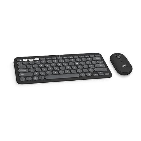 Limited-time deal: Logitech Pebble 2 Combo for Mac, Wireless Keyboard and Mouse, Slim, Quiet and Portable, Customizable, Bluetooth Mouse and Keyboard, Easy-Switch, for macOS, iPadOS - Tonal Graphite Logitech Mouse, Bluetooth Mouse, Wireless Keyboard And Mouse, Mouse And Keyboard, Stationary Shop, Dream Office, Study Aesthetic, Wireless Keyboard, Keyboard Mouse