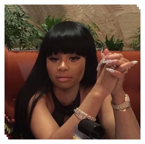 Black Chyna, Blac Chyna, Black Barbie, Black Girls Hairstyles, The Girl Who, Nicki Minaj, Hairstyles With Bangs, Reaction Pictures, Celebrities Female