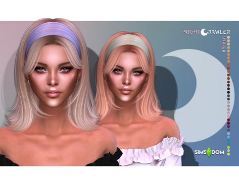 nightcrawler harper hair - The Sims 4 Download - SimsFinds.com Sims 4 Tsr, Die Sims 4, The Sims 4 Skin, Pelo Sims, Sims 4 Download, Tumblr Sims 4, Sims 4 Expansions, Sims 4 Cc Folder, Sims 4 Teen