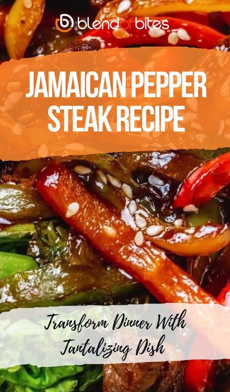 Historically, pepper steaks were China's trademark and pride, containing thinly sliced beef stir-fried with delectable seasonings. It created a unique taste. However, people have created a new spin on this dish by making a succulent Jamaican pepper steak recipe. There has been a tastier splash of flavor by incorporating Jamaica's best spices and colorful bell peppers. Jamaican Pepper Steak Recipe, Baked Peppers, Healthy Diet Meal Plan, Crockpot Steak, Pepper Steak Recipe, Steak And Shrimp, Hot Pepper Sauce, Pepper Steak, Fast Easy Meals