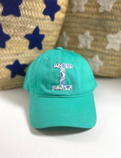 Sea Foam Color, Monogram Initials, Floral Fabric, Trucker Cap, Caps Hats, Sea Foam, Initials, Accessories Hats, Monogram