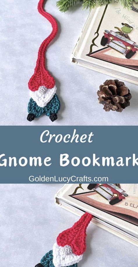 Free Printable Gnome Patterns, Crochet Flower Bookmarks, Crochet Bookmarks Free Patterns, Easy Crochet Bookmarks, Bookmarks Ideas, Printable Cross, Bookmark Crochet, Crochet Gnome, Crochet Bookmark Pattern