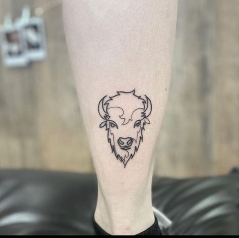 Tattoo Gallery - East Main Ink, Bozeman MT Buffalo Face Tattoo, Small Bison Tattoo, Bison Tattoo Ideas, Buffalo Tattoo Ideas, Mt Tattoo, Bison Tattoo, Buffalo Tattoo, Bozeman Mt, Head Tattoos