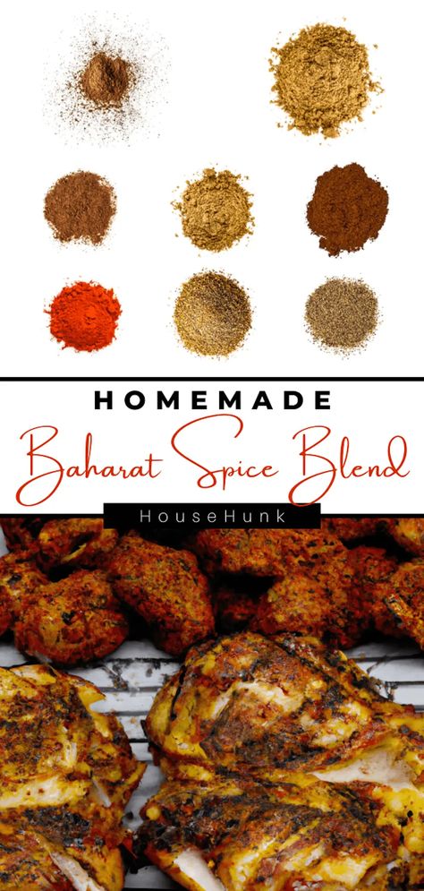 Homemade Baharat Spice Blend - House Hunk Baharat Spice Blend, Cumin Recipes, Asian Spices, Spice Blends Recipes, Mediterranean Spices, Spice Mix Recipes, Drink Inspiration, Homemade Spice Blends, Asian Street Food