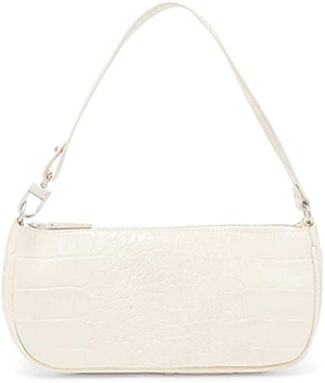 Barabum Retro Classic Crocodile Pattern Clutch Shoulder Baguette Bag with Zipper/Magnetic Closure for Women(White): Handbags: Amazon.com Perfect Lady, Bag With Zipper, Crocodile Pattern, Chic Bags, Ladies Clutch, Baguette Bag, Tote Handbag, Mini Purse, Small Shoulder Bag