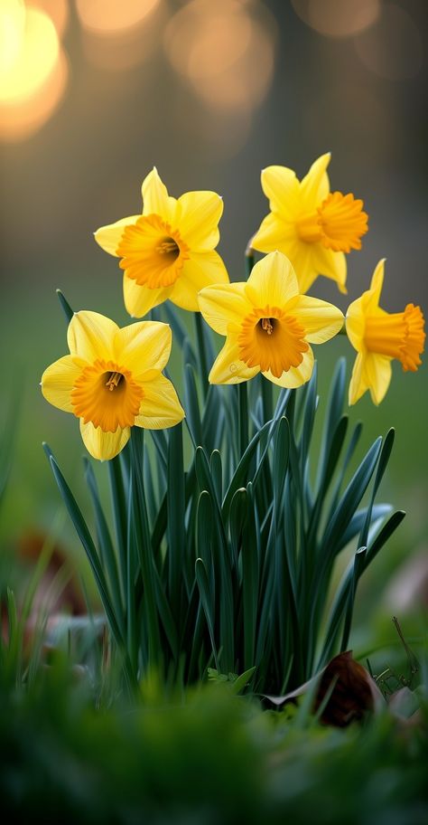 Yellow Daffodils, Daffodil Flower, Trending Pins, Wallpaper Nature Flowers, Spring Wallpaper, Beautiful Flowers Pictures, Bulb Flowers, Beautiful Backgrounds, Beautiful Blooms