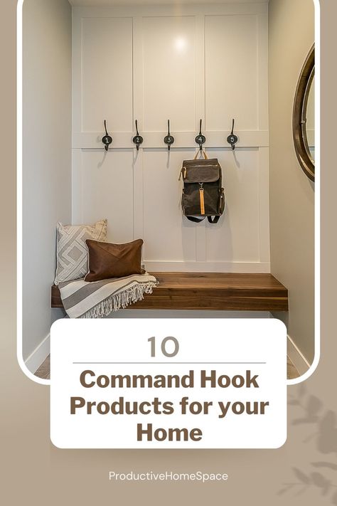 Command Hooks Ideas, Hand Towel Bar, Recipe Holder, Command Hooks, Utility Hooks, Home Space, Shower Caddy, Command Strips, Small Organization