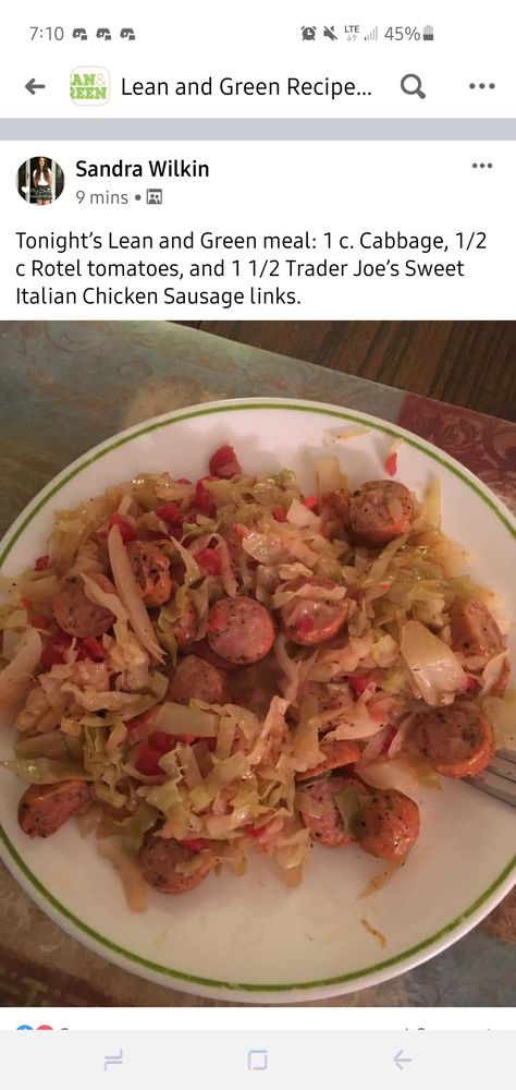 Optavia Lean And Green Recipes 5&1 Chicken Sausage, Turkey Sausage Recipes, Optivia Recipes, Optavia Meals, Smart Eating, Optavia Lean And Green Recipes, Italian Chicken Sausage, Optavia Lean And Green, Green Meals