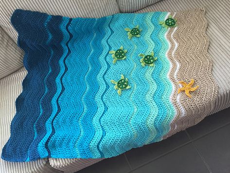 Ravelry: Tvahlya's Baby Sea Turtle Blanket Turtle Crochet Blanket, Sea Turtle Blanket Crochet, Turtle Blanket Crochet, Blanket Crochet Pattern Free, Sea Turtle Blanket, Crochet Sea Turtle, Turtle Blanket, Woodland Blanket, Turtle Crochet